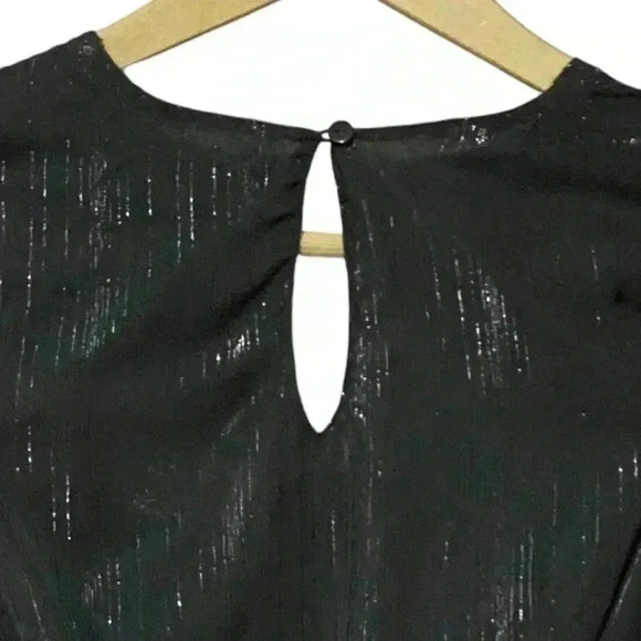 Japaa Semi-Sheer Cross-Bust Tiered Mini Dress XS Black Whimsigoth Witchycore NWT - Picture 8 of 12